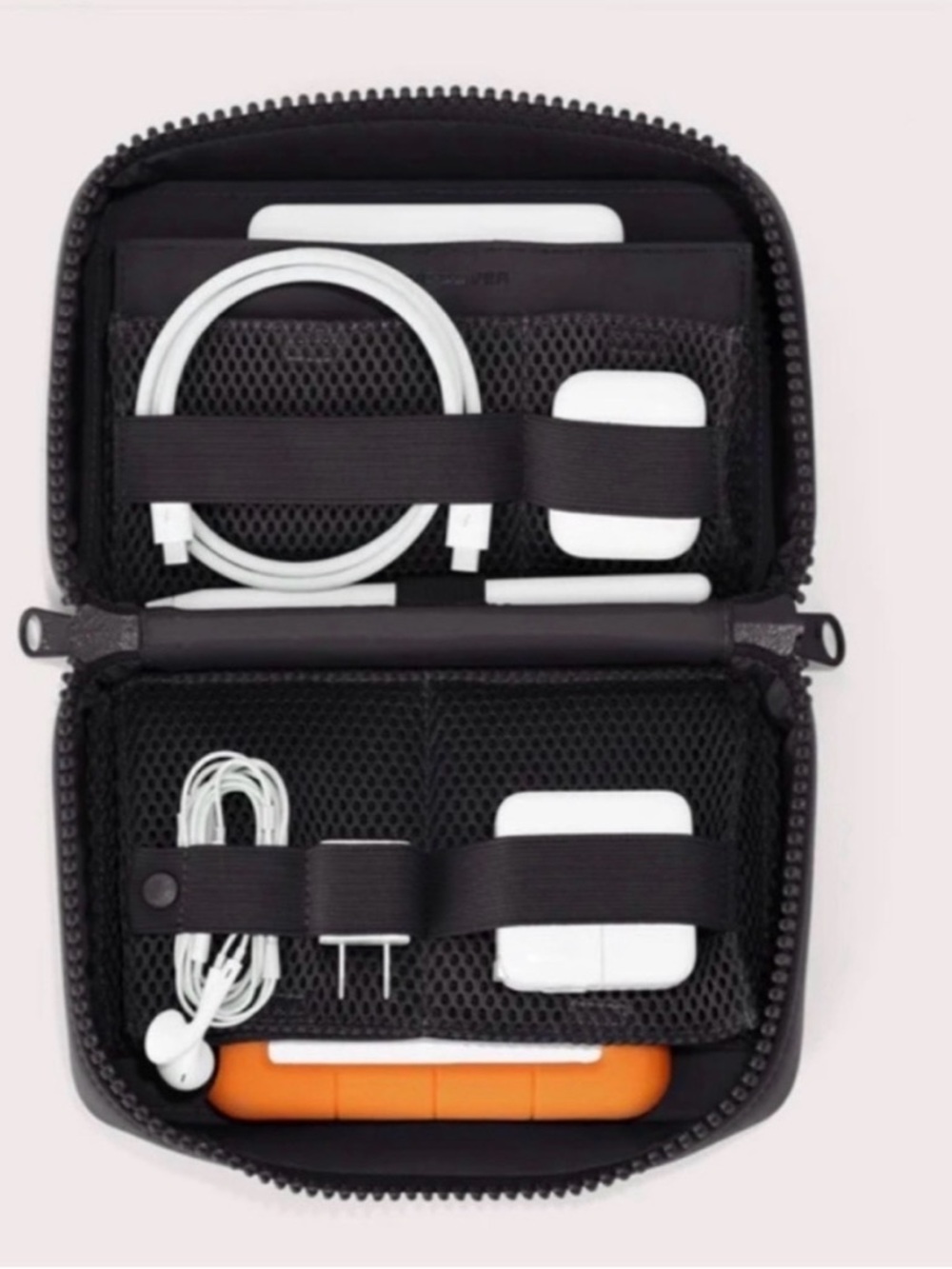 Dagne Dover Black Arlo Neoprene Tech Organizer